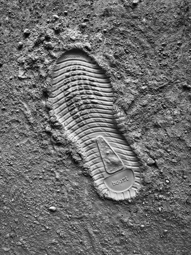 Footprint in the soil 